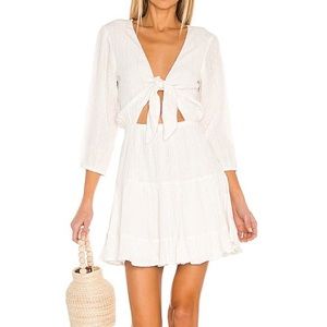 LSPACE STAY GOLDEN DRESS WHITE